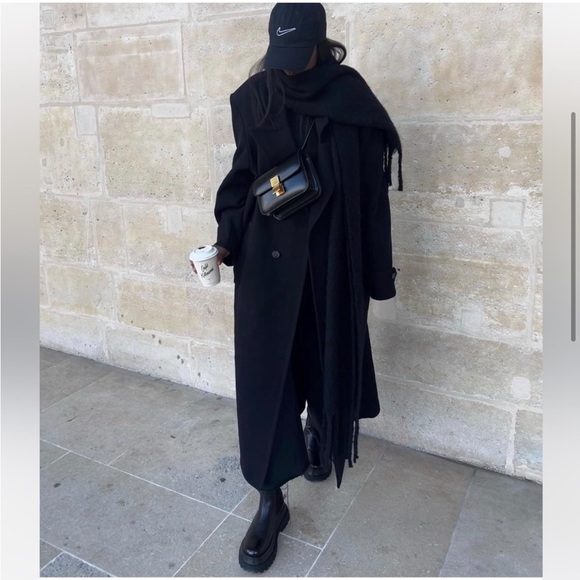 Zara wool blend double breasted coat - Picture 4 of 16